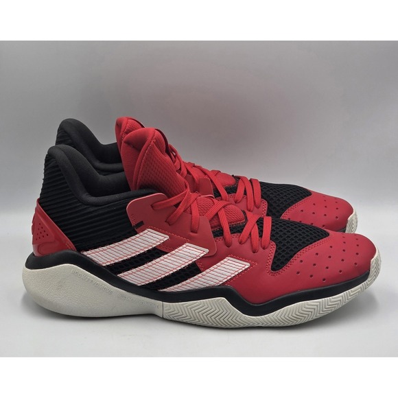 Adidas Harden Stepback Red Black Basketball Shoes Mens Size 12.5 EH1943